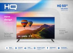 Smart TV LED 50" 4K HQ Conversor Digital Externo 3 HDMI 2 USB WI-FI Android 11 Design Slim