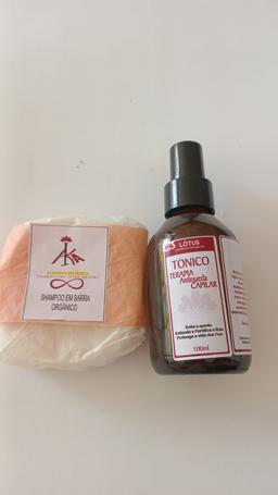 Tonico AntiQueda Capilar com shampoo solido  Fitoterapico 